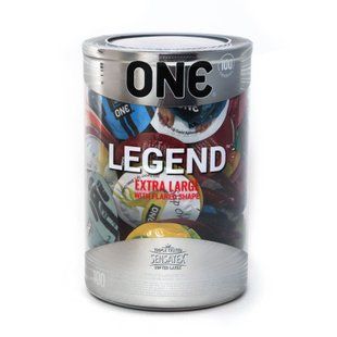 Набор презервативов ONE Legend XL, 100 шт, увеличенный размер, расширение на конце, упаковка-тубус SX0737 фото