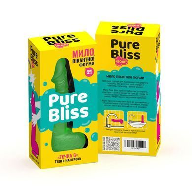 Мыло в форме пениса Pure Bliss MINI Green, крафтовое мыло-член, натуральное SO6358 фото