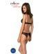 Комплект: бра, трусики з ажурним декором та відкритим кроком Passion URSULA SET S/M, black SO5842 фото 2