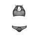 Комплект: бра, трусики з ажурним декором та відкритим кроком Passion URSULA SET S/M, black SO5842 фото 3