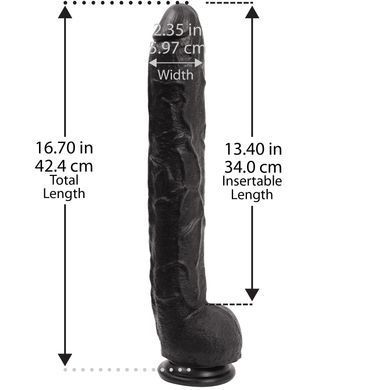 Фалоімітатор Doc Johnson Dick Rambone Cock Black, діаметр 6 см, довжина 42 см, ПВХ SO1547 фото