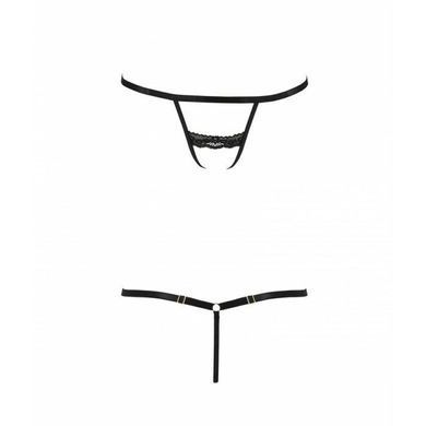 Трусики стрепи Passion Exclusive SHELLY THONG XXL/XXXL, black SO6422 фото