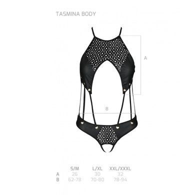 Боді з екошкіри з ремінцями та перфорацією Tamaris Body black S/M &mdash; Passion SO5794 фото