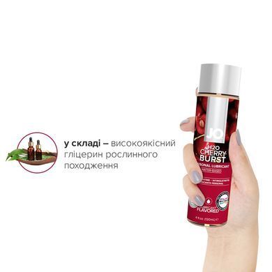 Змазка на водній основі JO H2O &mdash; Cherry Burst (120 мл) без цукру, рослинний гліцерин SO1670 фото