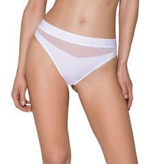 Трусики з прозорою вставкою Passion PS006 PANTIES S, white SO4237 фото