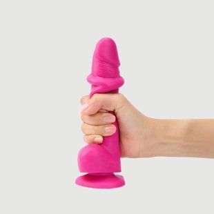 Реалістичний фалоімітатор Strap-On-Me Sliding Skin Realistic Dildo Fuchsia M, ефект рухливої шкіри SO6255 фото