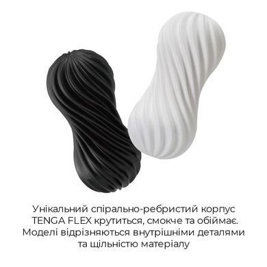 Мастурбатор Tenga Flex Silky White с изменяемой интенсивностью, можно скручивать SO1645 фото