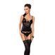 (SALE) Корсет з пажами TONYA CORSET black S/M - Passion Exclusive, трусики PS24108 фото 1