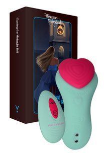 Вибратор в трусики FairyGasm HeartGem green, на магните, пульт ДУ SX0629 фото