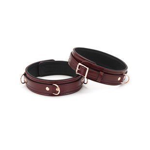 Фиксаторы для бедер Liebe Seele Wine Red Thigh Cuffs S Size, натуральная кожа SO9454 фото