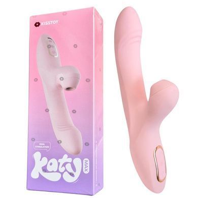 Вибратор-кролик с вращением ствола и вакуумной стимуляцией KISSTOY Katy Max SO4952 фото