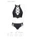Комплект из эко-кожи Passion NANCY BIKINI XXL/XXXL, black, бра и трусики с имитацией шнуровки SO5369 фото 7