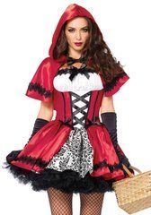 Еротичний костюм Червоної шапочки Leg Avenue Gothic Red Riding Hood S, сукня, накидка SO9122 фото