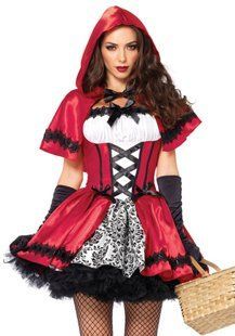 Еротичний костюм Червоної шапочки Leg Avenue Gothic Red Riding Hood S, сукня, накидка SO9122 фото