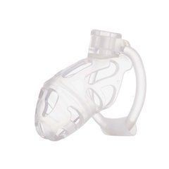 Клітка для пеніса LOCKINK SEVANDA Plastic Penis Chastity Cage, прозора, 3 кільця різних розмірів SX0871 фото