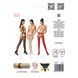 Эротические колготки-бодистокинги Passion S025 One Size, Black, имитация ажурных чулочков с пояском PSS025B фото 8