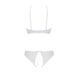 Комплект из бра, трусиков с ажурным декором и открытым шагом Passion URSULA SET XXL/XXXL, white SO5846 фото 4