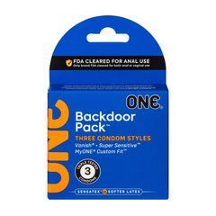 Презервативи ONE Backdoor, 3 шт, 3 види, картонне паковання SX0785 фото