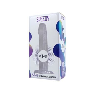 Прозрачный фаллоимитатор и насадка для страпона Alive Jelly Dildo Speedy, ТПЕ, длина 17,8 см SO3979 фото