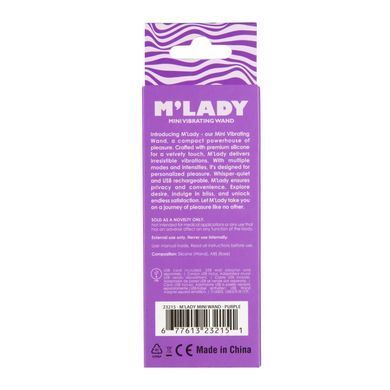 Вібромасажер M&rsquo;Lady Mini Vibrating Wand Purple SX3144 фото