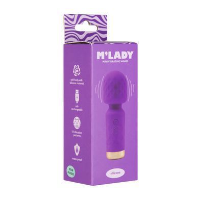 Вібромасажер M&rsquo;Lady Mini Vibrating Wand Purple SX3144 фото