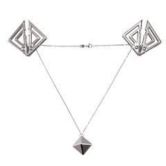 Зажимы для сосков с тяжелой подвеской LOCKINK Adjustable Nipple Clamps with Heavy Pendant, под серебро SX0847 фото