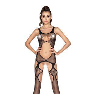 Бодистокинг Passion BS039 black, комбинезон, имитация чулок PBS039B фото