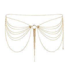 Ланцюжок на трусики або ліф Bijoux Indiscrets MAGNIFIQUE Waist Chain - Gold, прикраса на тіло SO2660 фото