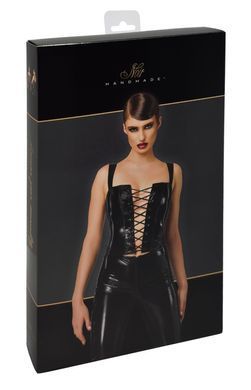 Корсет Noir Handmade F379 Dominae Frontbind PVC Corset Top S SX4129 фото