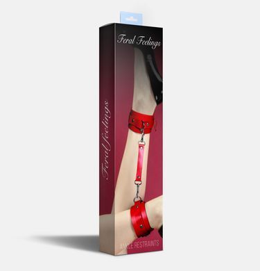 Поножі Feral Feelings &ndash; Ankle Restraints Red, натуральна шкіра SO8258 фото