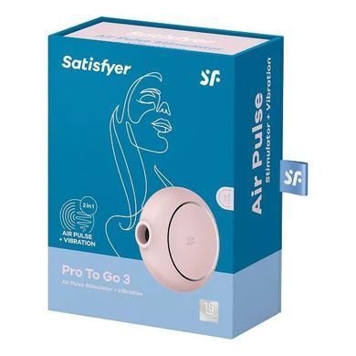 Вакуумный стимулятор с вибрацией Satisfyer Pro To Go 3 Rose SO6988 фото