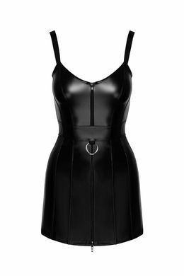 Платье Noir Handmade F320 Starlet, 3XL, под латекс, мини, молния по всей длине, кольцо на поясе SX0356 фото