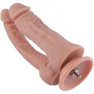 Двойной фаллоимитатор для секс-машин Hismith Double Penetrator, 9.8&Prime;, KlicLok и присоска SO9959 фото
