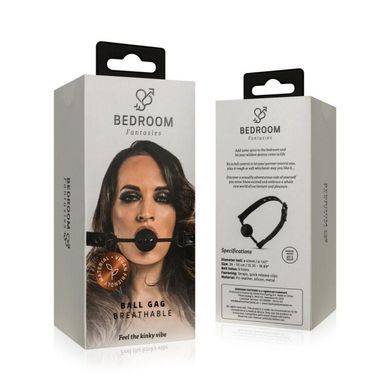 Повітропроникний кляп Bedroom Fantasies: Breathable Silicone Ball Gag, чорний SO8816 фото