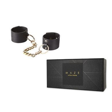Наручники Bijoux Indiscrets MAZE &mdash; Wide Cuffs Black SO2649 фото