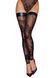 Чулки без мыска Noir Handmade F243 Tulle stockings with patterned flock embroidery, M SX0156 фото 1