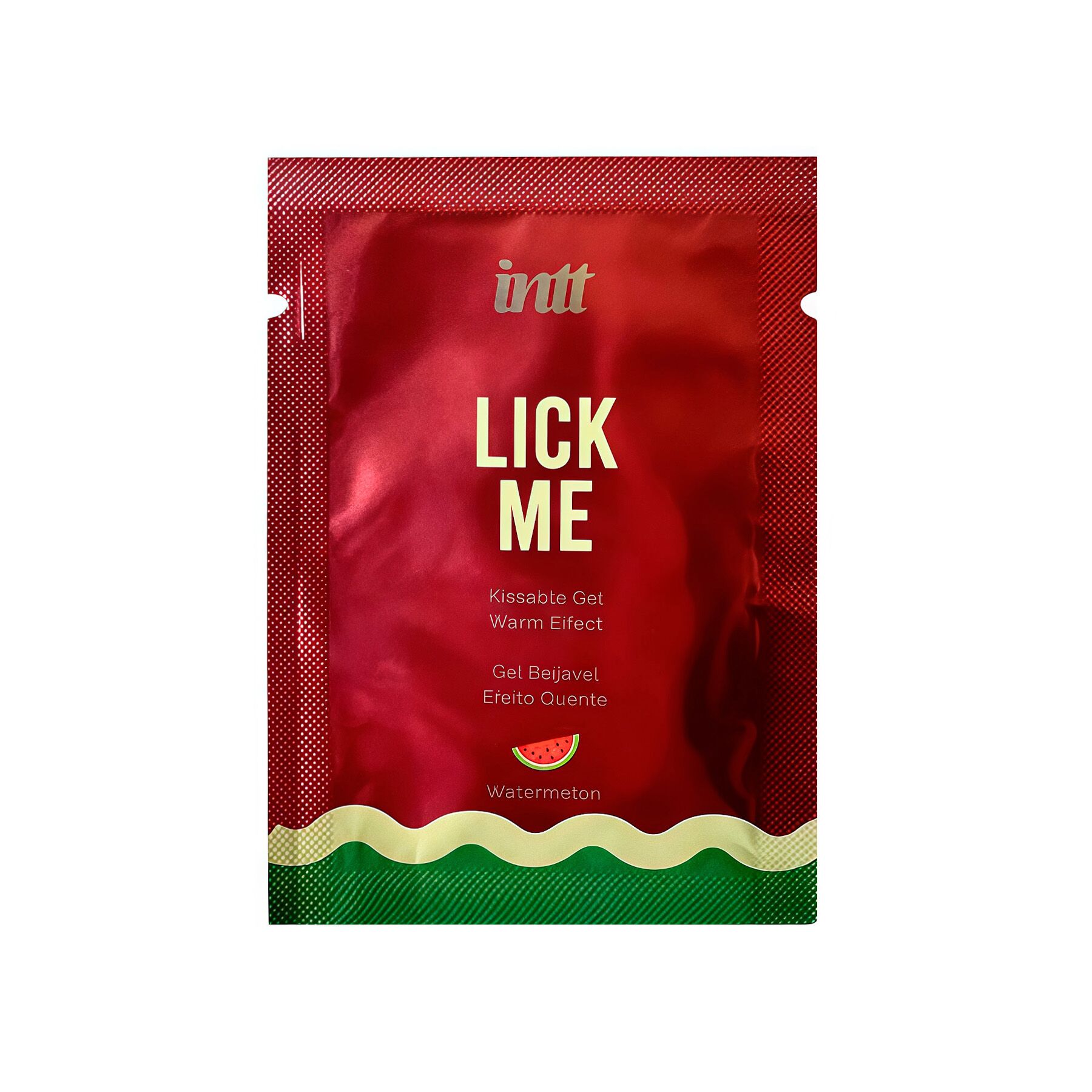 Пробник гелю для оральних пестощів з зігрівальним ефектом INTT Lick Me Kissable Gel Peach 2 мл