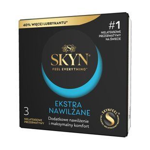 Безлатексные премиум-презервативы SKYN Ekstra Nawilżanel 3 шт, ультратонкие, на 40&thinsp;% больше смазки SX2379 фото