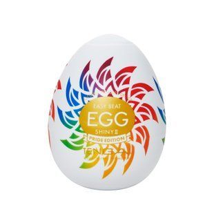 Мастурбатор-яйце Tenga Egg Shiny II Pride Edition, щільний TPE, пробник лубриканту 5 мл, лімітована серія SX1013 фото