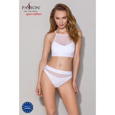 Спортивний топ з прозорою вставкою Passion PS006 TOP S, white SO4245 фото