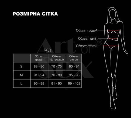 Лакированное боди Art of Sex - Jazz, цвет черный, размер M SX3645 фото