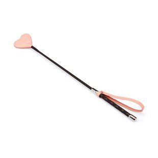 Шльопалка-сердечко Liebe Seele Dark Candy Pink Riding Crop, 55 см SX1664 фото