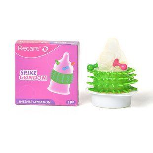 Насадка на член Recare Spike Condom Pink (презерватив с шариками и рядами шипов) SX3352 фото