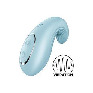 Вибратор Satisfyer Dipping Delight Light Blue, 2 мотора, гибкий кончик SO6991 фото