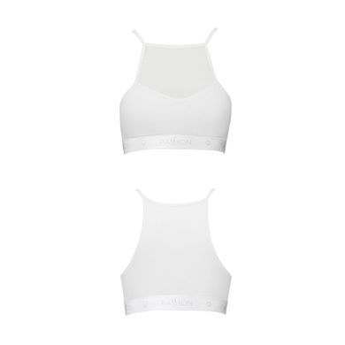 Спортивний топ з прозорою вставкою Passion PS006 TOP XL, white SO4246 фото