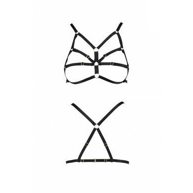 Бюстгальтер-стрепы Passion Exclusive ARMANDA BRA S/M, black PS26802 фото