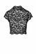 Топ Noir Handmade F303 Essence, XL, black, мереживний, короткий рукав, комір-стійка SX0258 фото 4