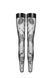 Чулки без мыска Noir Handmade F243 Tulle stockings with patterned flock embroidery, XL SX0158 фото 4