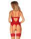 Комплект корсет и стринги Obsessive Ingridia corset & thong XS/S, красный SO9028 фото 2