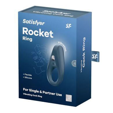 Эрекционное виброкольцо Satisfyer Rocket Ring с удлиненным стимулятором клитора, перезаряжаемое SO2737 фото
